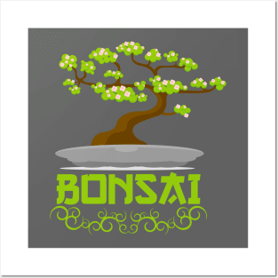 bonsai tree artificial Japanese kanji Posters and Art